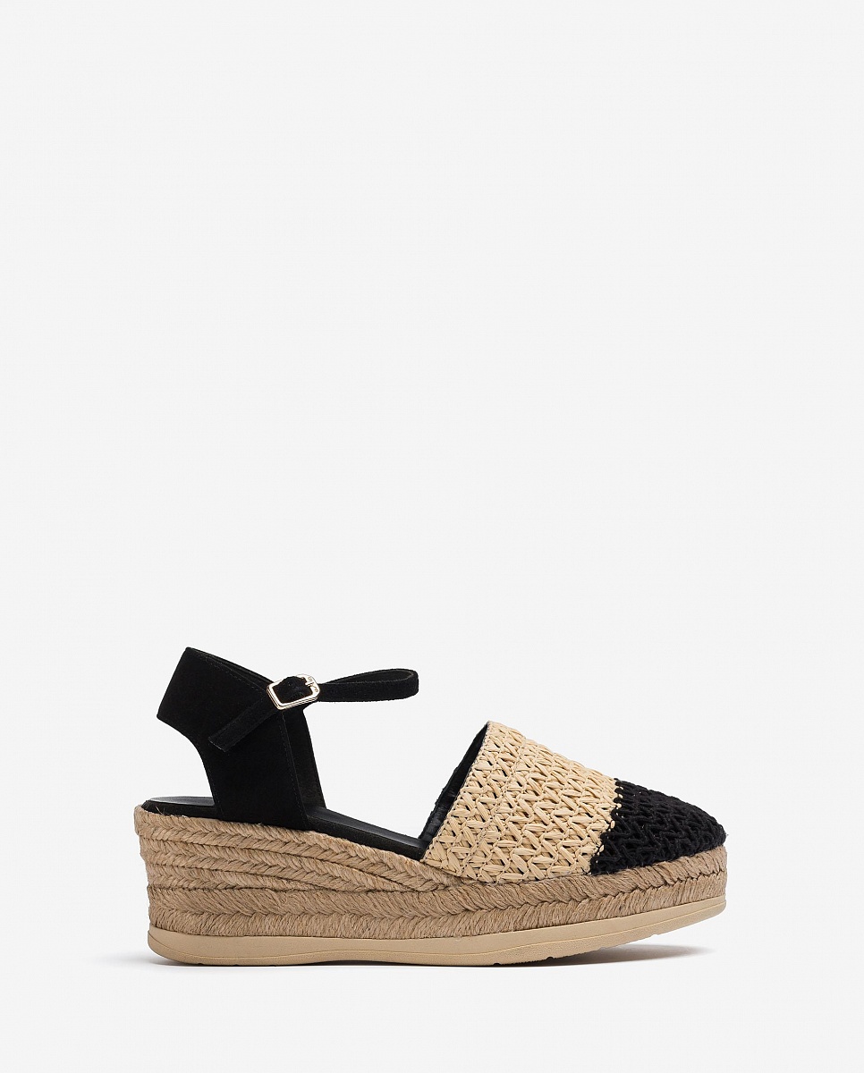 Unisa black cheap wedge sandals