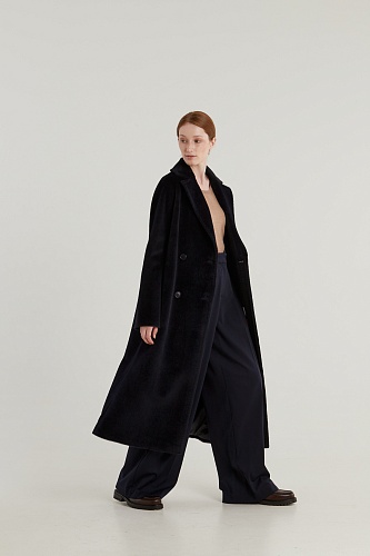 KROYYORK, пальто женское, чёрно-синий